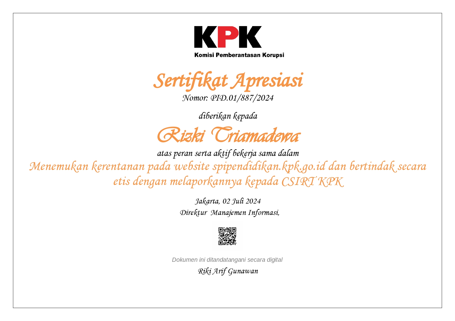 KPK Appreciation